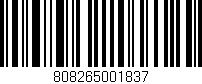 Código de barras (EAN, GTIN, SKU, ISBN): '808265001837'