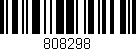 Código de barras (EAN, GTIN, SKU, ISBN): '808298'