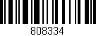 Código de barras (EAN, GTIN, SKU, ISBN): '808334'