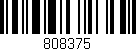 Código de barras (EAN, GTIN, SKU, ISBN): '808375'