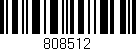 Código de barras (EAN, GTIN, SKU, ISBN): '808512'