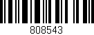Código de barras (EAN, GTIN, SKU, ISBN): '808543'