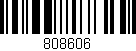 Código de barras (EAN, GTIN, SKU, ISBN): '808606'