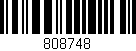 Código de barras (EAN, GTIN, SKU, ISBN): '808748'