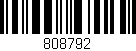 Código de barras (EAN, GTIN, SKU, ISBN): '808792'