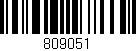 Código de barras (EAN, GTIN, SKU, ISBN): '809051'