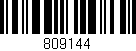 Código de barras (EAN, GTIN, SKU, ISBN): '809144'