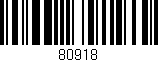 Código de barras (EAN, GTIN, SKU, ISBN): '80918'