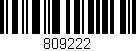 Código de barras (EAN, GTIN, SKU, ISBN): '809222'