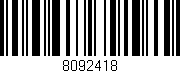 Código de barras (EAN, GTIN, SKU, ISBN): '8092418'