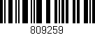 Código de barras (EAN, GTIN, SKU, ISBN): '809259'