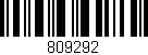 Código de barras (EAN, GTIN, SKU, ISBN): '809292'