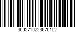 Código de barras (EAN, GTIN, SKU, ISBN): '8093710236870102'