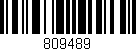 Código de barras (EAN, GTIN, SKU, ISBN): '809489'