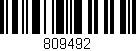 Código de barras (EAN, GTIN, SKU, ISBN): '809492'