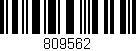 Código de barras (EAN, GTIN, SKU, ISBN): '809562'