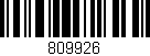 Código de barras (EAN, GTIN, SKU, ISBN): '809926'