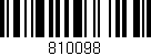 Código de barras (EAN, GTIN, SKU, ISBN): '810098'