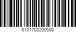 Código de barras (EAN, GTIN, SKU, ISBN): '8101750200589'