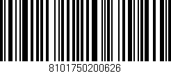 Código de barras (EAN, GTIN, SKU, ISBN): '8101750200626'