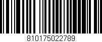 Código de barras (EAN, GTIN, SKU, ISBN): '810175022789'
