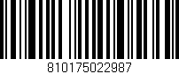 Código de barras (EAN, GTIN, SKU, ISBN): '810175022987'