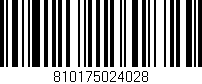 Código de barras (EAN, GTIN, SKU, ISBN): '810175024028'
