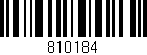 Código de barras (EAN, GTIN, SKU, ISBN): '810184'