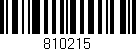Código de barras (EAN, GTIN, SKU, ISBN): '810215'