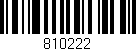 Código de barras (EAN, GTIN, SKU, ISBN): '810222'