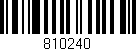 Código de barras (EAN, GTIN, SKU, ISBN): '810240'