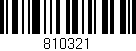Código de barras (EAN, GTIN, SKU, ISBN): '810321'