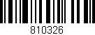 Código de barras (EAN, GTIN, SKU, ISBN): '810326'