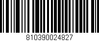 Código de barras (EAN, GTIN, SKU, ISBN): '810390024827'