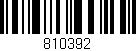 Código de barras (EAN, GTIN, SKU, ISBN): '810392'