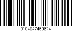 Código de barras (EAN, GTIN, SKU, ISBN): '8104047463674'