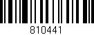 Código de barras (EAN, GTIN, SKU, ISBN): '810441'