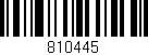 Código de barras (EAN, GTIN, SKU, ISBN): '810445'