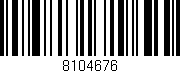 Código de barras (EAN, GTIN, SKU, ISBN): '8104676'