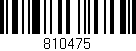 Código de barras (EAN, GTIN, SKU, ISBN): '810475'