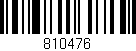 Código de barras (EAN, GTIN, SKU, ISBN): '810476'