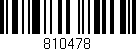 Código de barras (EAN, GTIN, SKU, ISBN): '810478'