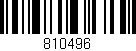 Código de barras (EAN, GTIN, SKU, ISBN): '810496'