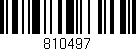 Código de barras (EAN, GTIN, SKU, ISBN): '810497'