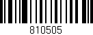 Código de barras (EAN, GTIN, SKU, ISBN): '810505'
