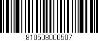 Código de barras (EAN, GTIN, SKU, ISBN): '810508000507'