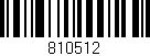 Código de barras (EAN, GTIN, SKU, ISBN): '810512'