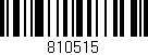 Código de barras (EAN, GTIN, SKU, ISBN): '810515'