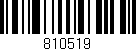 Código de barras (EAN, GTIN, SKU, ISBN): '810519'