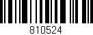 Código de barras (EAN, GTIN, SKU, ISBN): '810524'